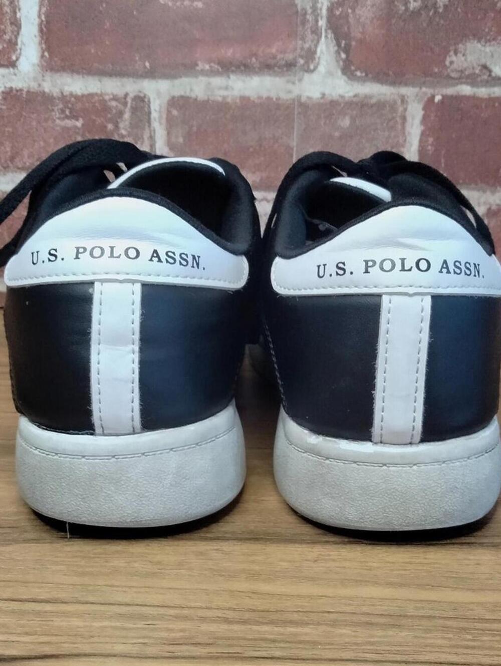 US Polo Shoes Womens Size 8 Beata Black White Low Top Sneakers - Picture 2 of 9